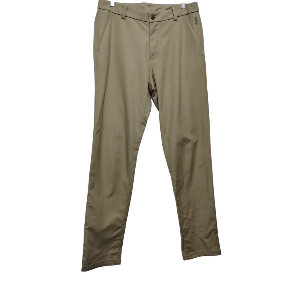 Lululemon Commission Pants Classic Qwick Chino Tan Desert Sand Preppy